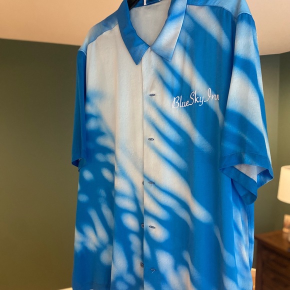 Men's Blue Sky Inn Silk Shirt - Picture 1 of 4